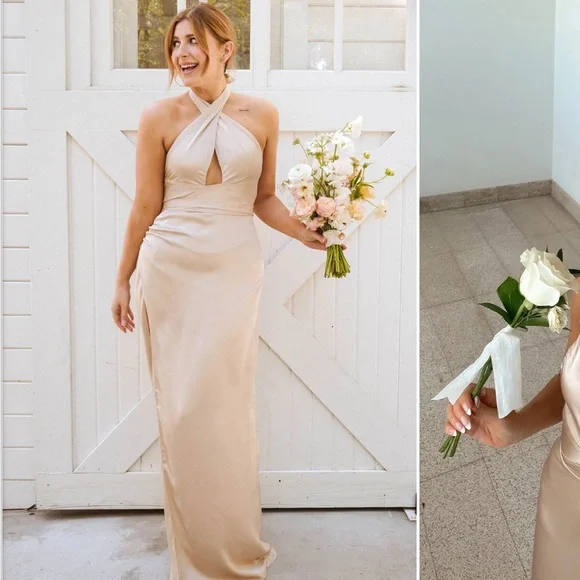 Show Me Your MuMu | Dresses | Show Me Your Mumu Champagne Silk Bridesmaid  Dress | Poshmark